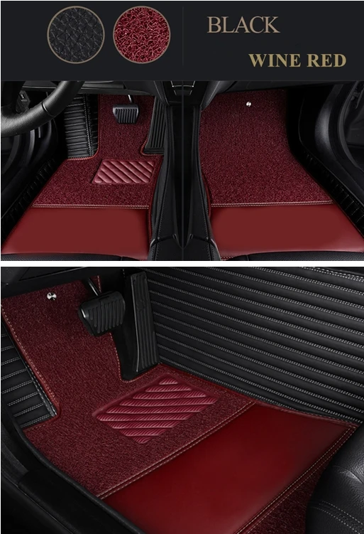 Custom special car floor mats for Hyundai Santa fe 5 seats 2025 High quality waterproof double layers carpets for Santafe 2024