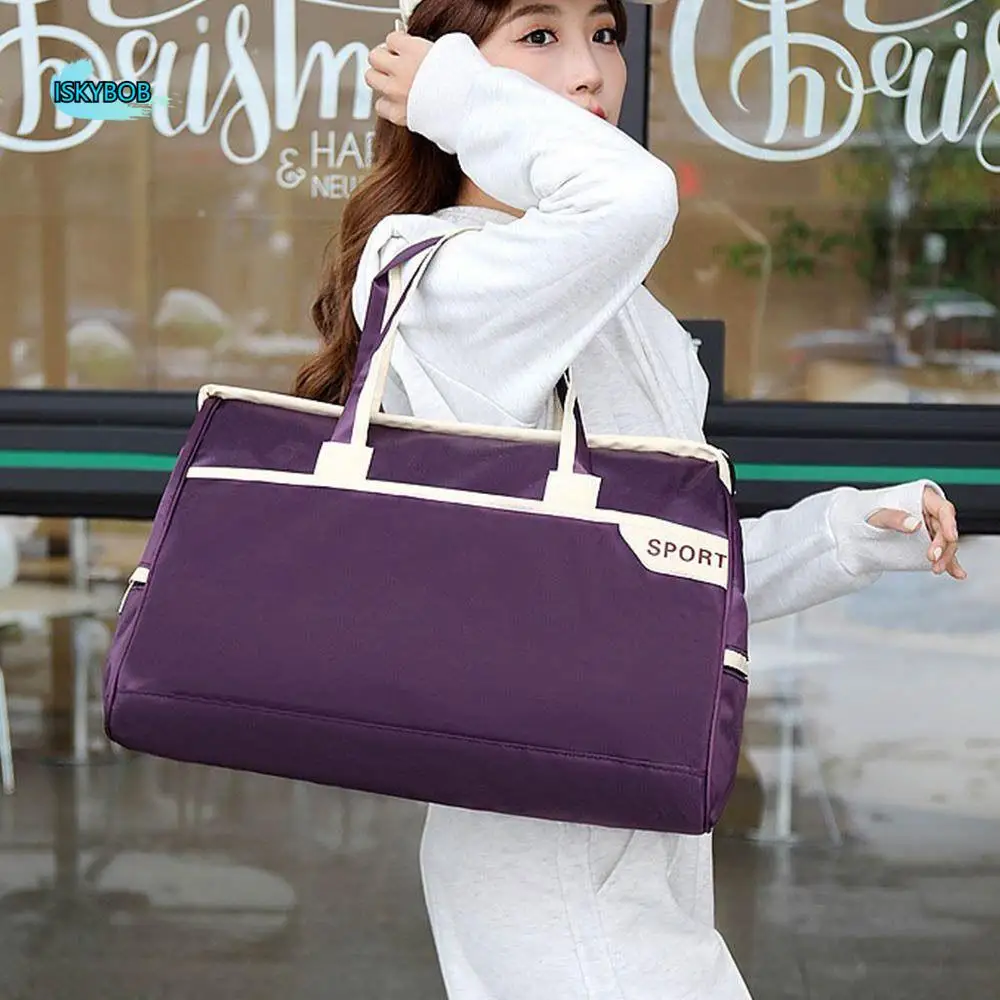 

Дорожная сумка для багажа в корейском стиле, большая вместительная водонепроницаемая спортивная сумка для фитнеса, спортивная сумка на одно плечо