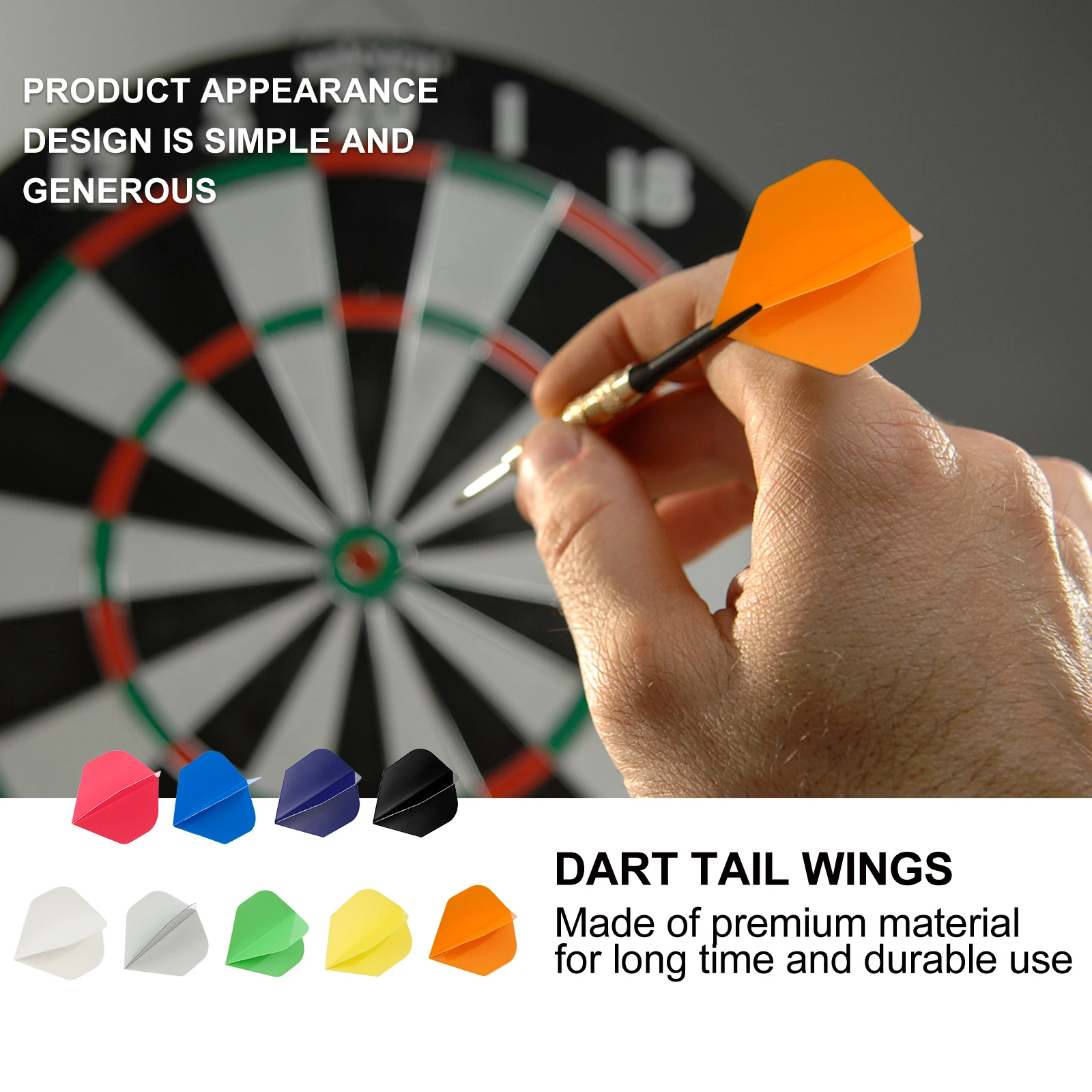 

Solid Color Dart Wings PET Outdoor Sports Durable Use Casual Players Ideal Gift Various Design Practical DIY Fun Toy Game