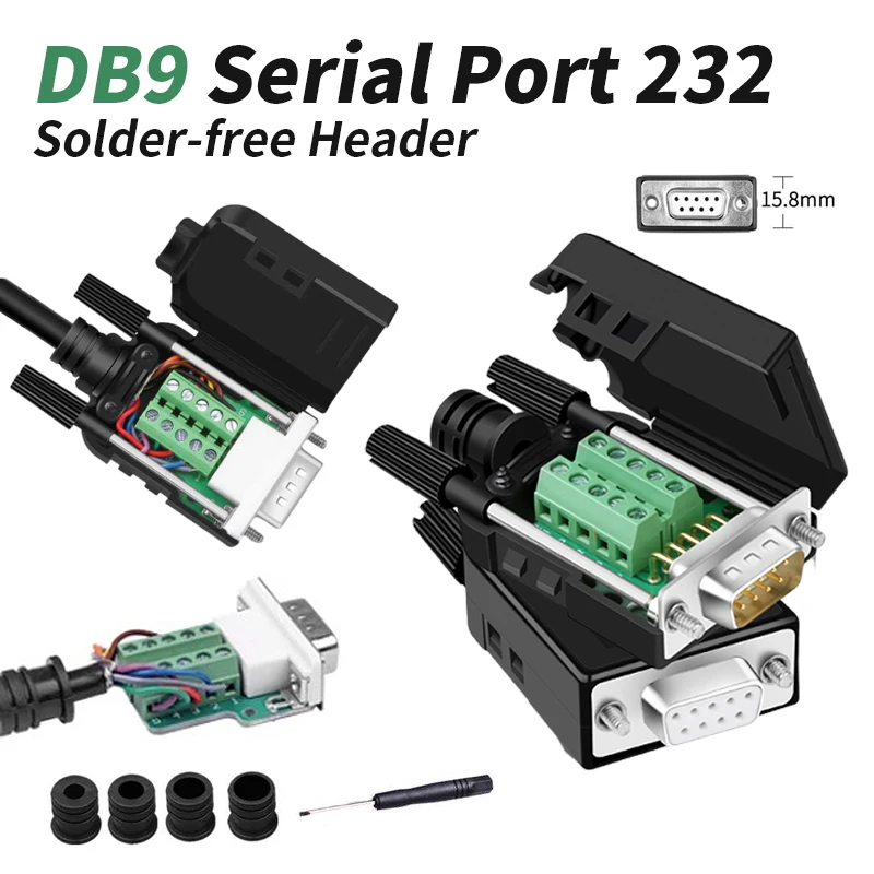 1Pc Solder-Free DB9…