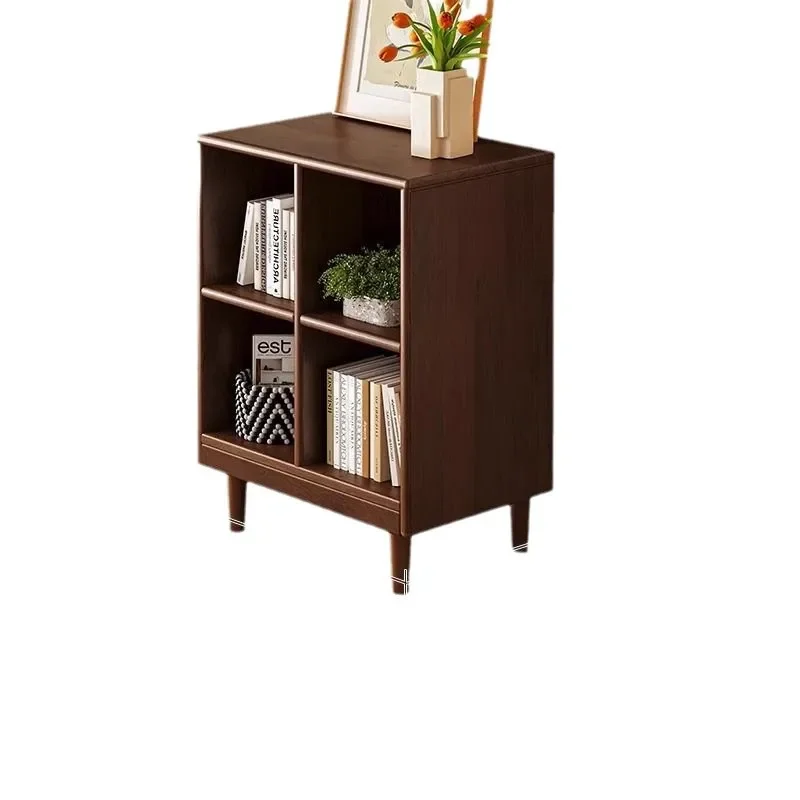 Solid wood bookshelf shelf floor-to-wall combination lattice cabinet living room kindergarten storage cabinet