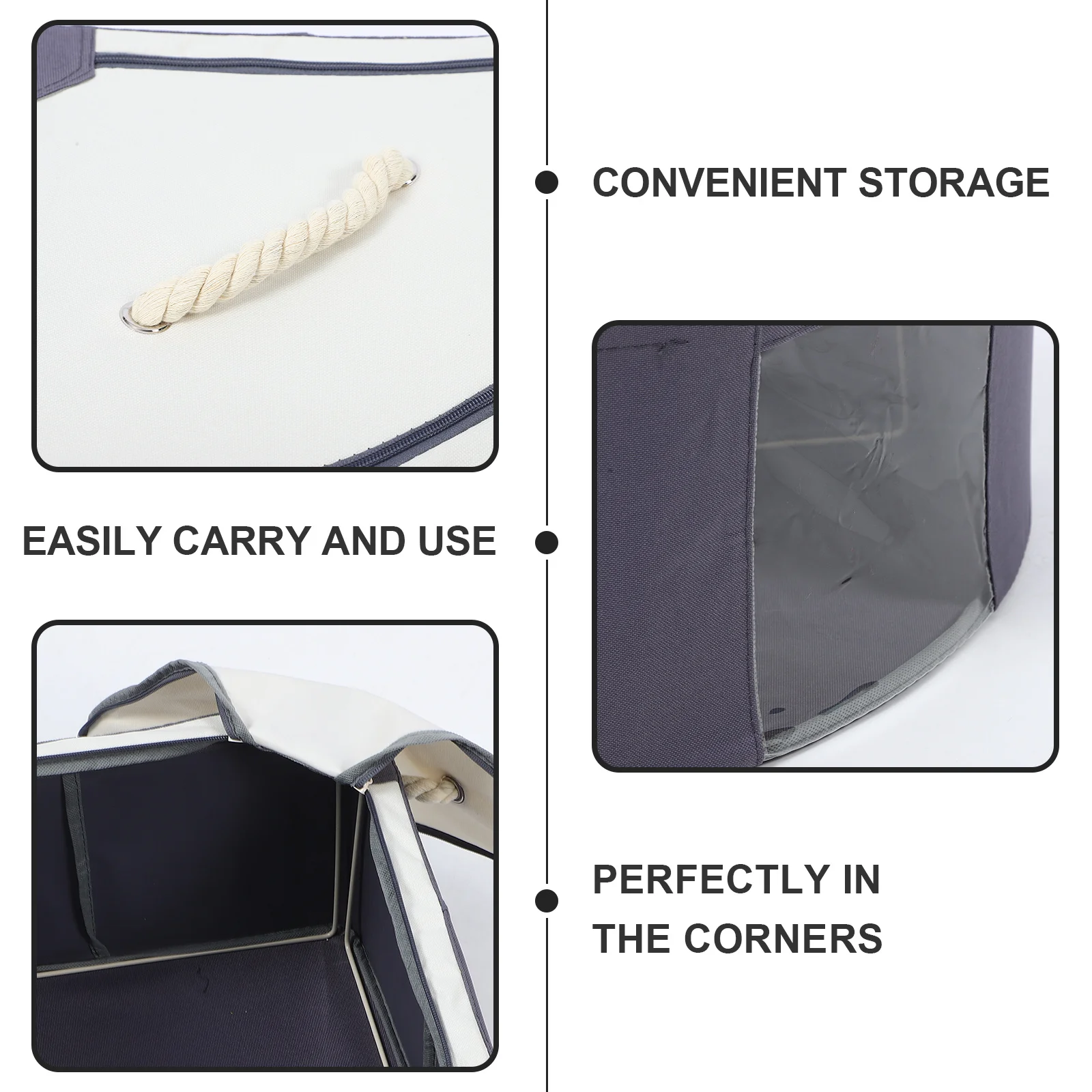 

Thickened Waterproof Oxford Cloth Storage Box Corner Organizer Transparent Foldable Household Sundries Holder Fan Shaped Indoor