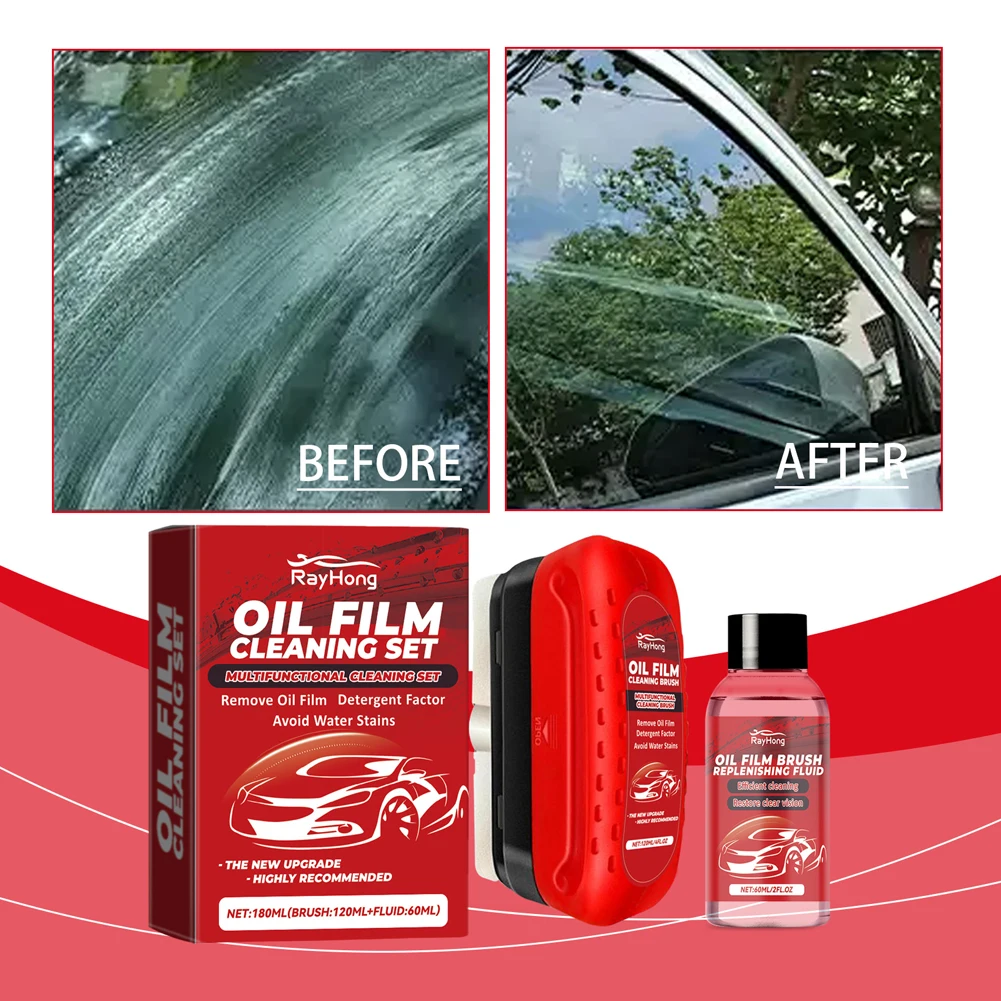 Car Glass Oil Film Remove Compound Windshield Glass Oil Film Cleaner Automotive Glass Sponge Cleaning Brush For Car Cleaning