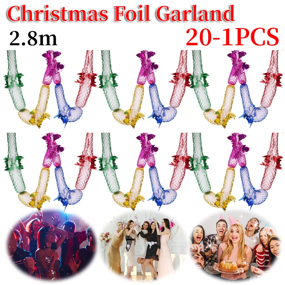 Hiasan Natal dari Kertas Foil  - Tinsel Garland Decoration ulasan dan harga