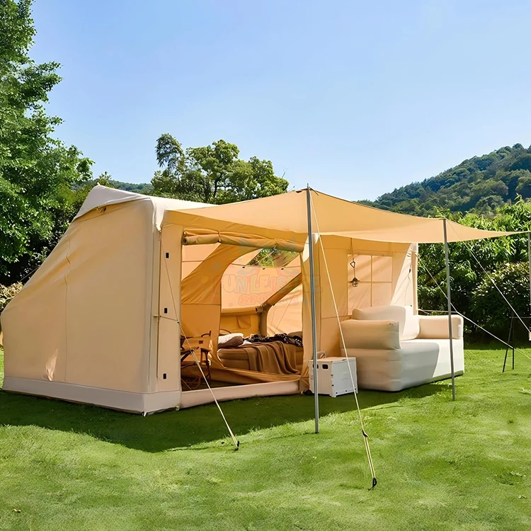 Inflatable Camping Tent, 12 Sqm 0.4mm PVC Glamping Tent