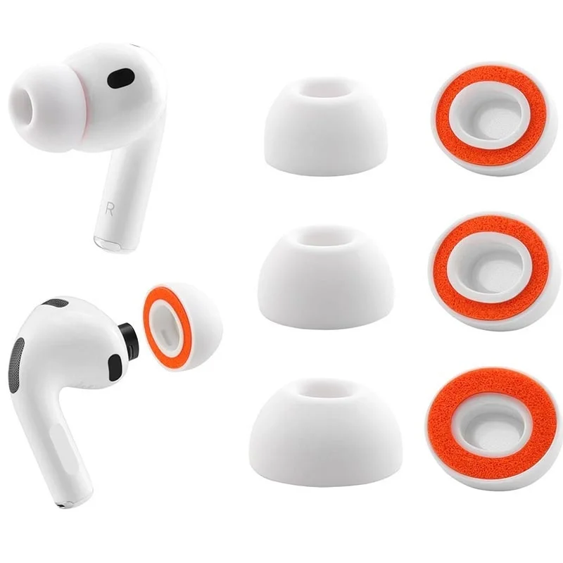Embouts d'oreille en mousse à mémoire de forme, 2 pièces, pour Apple AirPods Pro 2 1, coussin d'oreille en Silicone, oreillettes de remplacement, bouchon d'oreille, accessoires