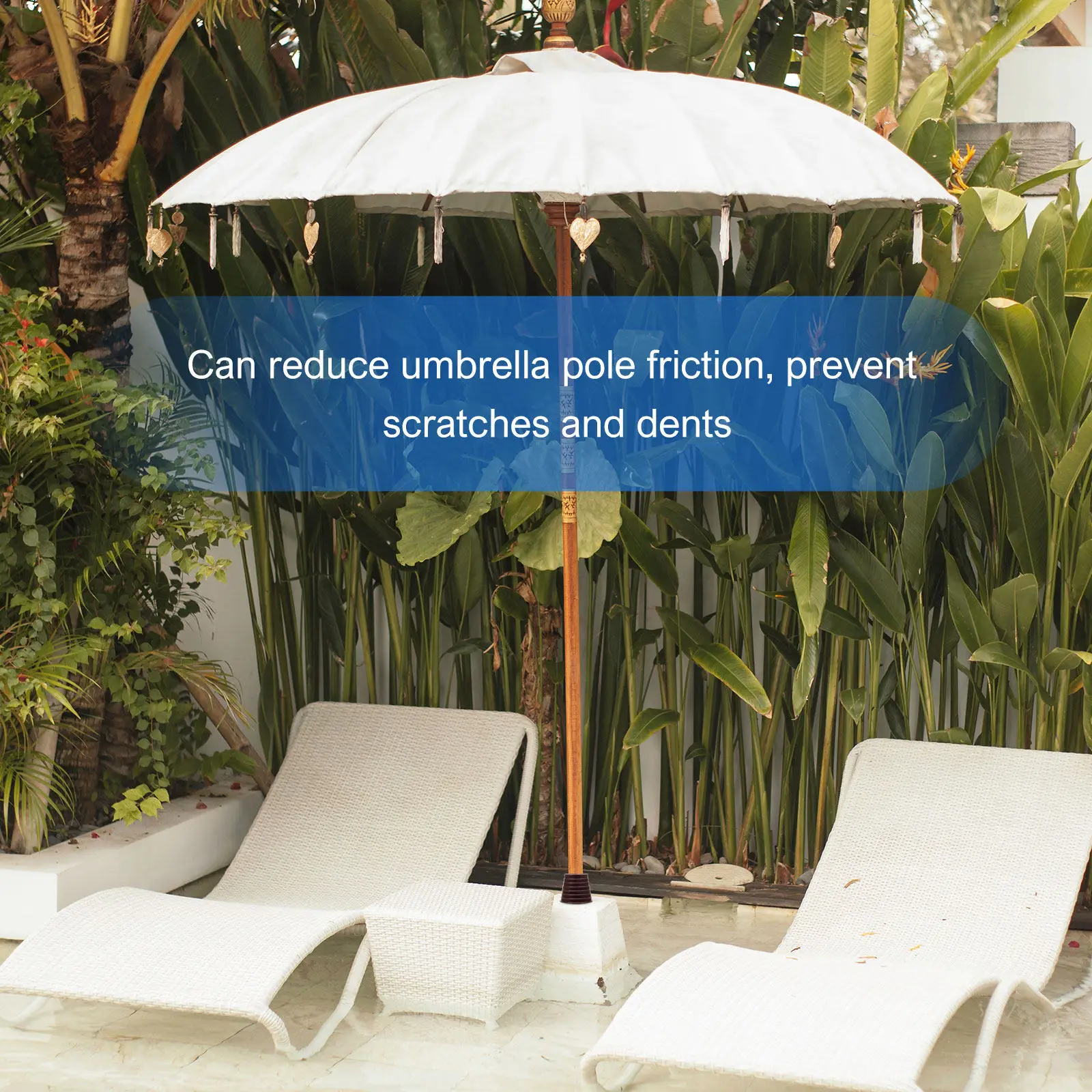 Umbrella Hole Cone Wedge Patio Table Spacer Outdoor Parasol Base Stand Ring Plug Anti-Wobble Scratch Protection