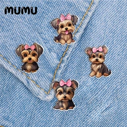 2024 New Sweet Yorkshire Lapel Pin Cute Puppy Acrylic Brooches Handmade Epoxy Jewelry Shirt Bag Badge