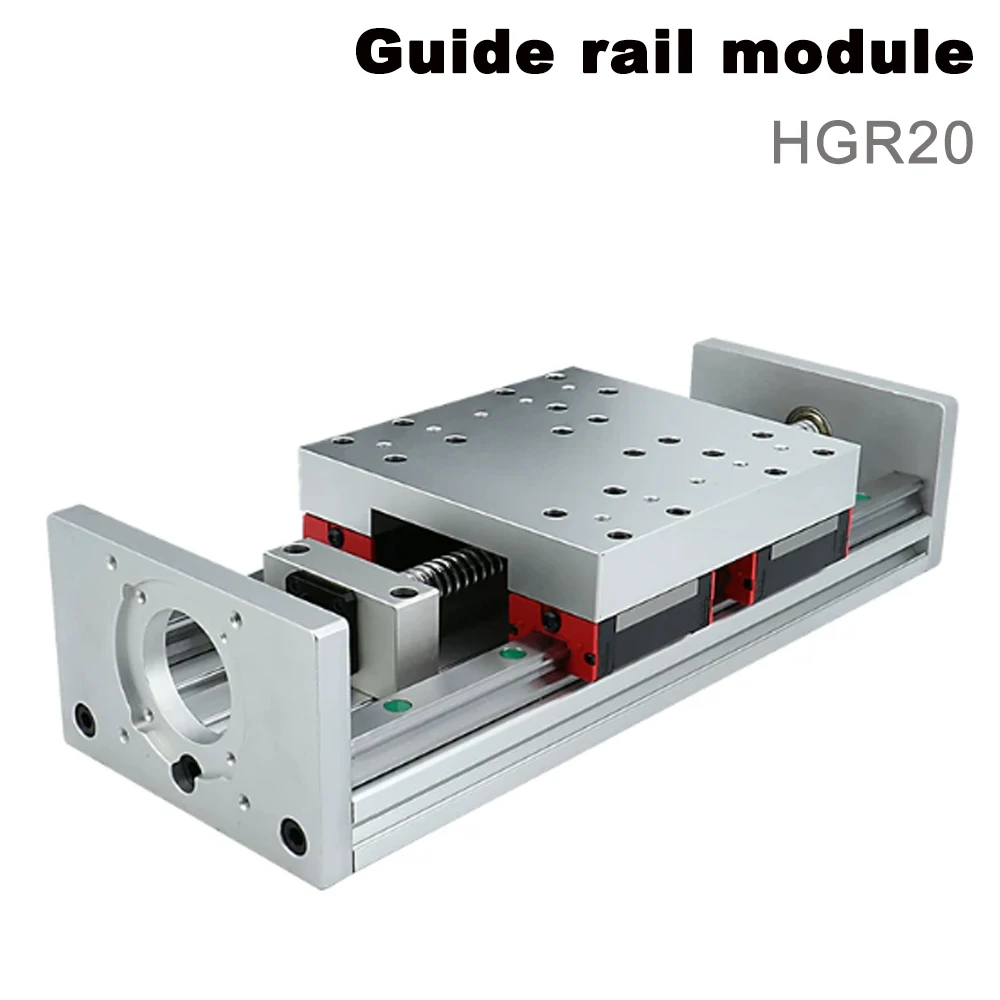 Sliding Table Stage Linear Module With 100mm to 850mm Effective Moving Length + HGR20 Guide Rails + 1605 1610 Ballscrew For CNC