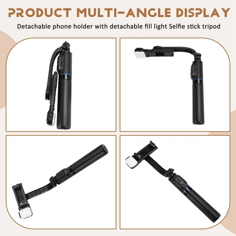 C01S Bluetooth Selfie Stick Handheld Live Mobile Phone Holder Desktop Integrated Tripod Fill Light Accessories