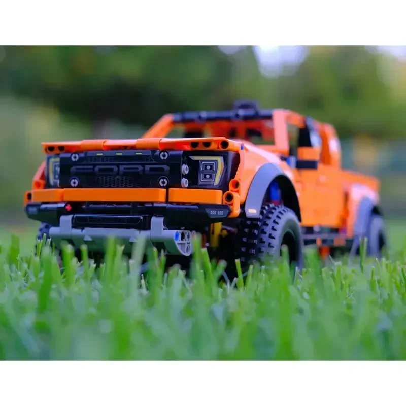 1:10 Orange Technical Car Compatible 42126 Pickup Truck Off Racing Car Building Block Model Vehicle Bricks Toys For Kids Gifts