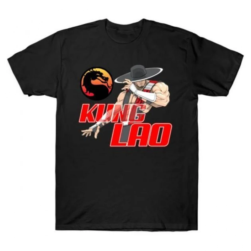 Kung Lao Video game 90's Mortal Kombat Gift tee for gamer 100% cotton Men's Short Sleeve Graphic T-Shirt All size tops S-6XL