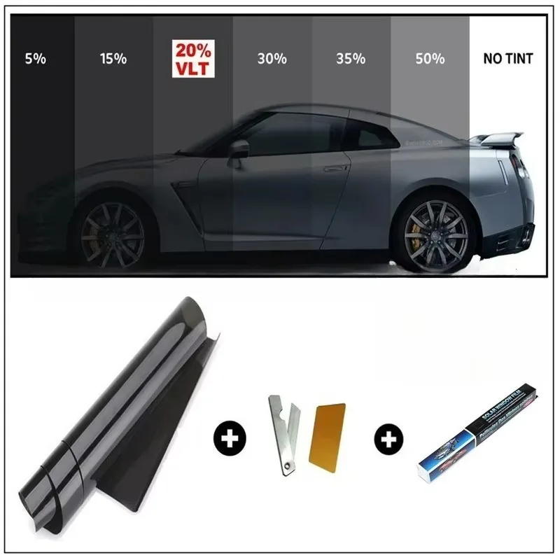 

For Car 50X300cm-1M Long*3 Rolls Nice Super Protector Sun Shade Glass Sticker Hot Window Tint Film 1/5/15/25/35% VLT