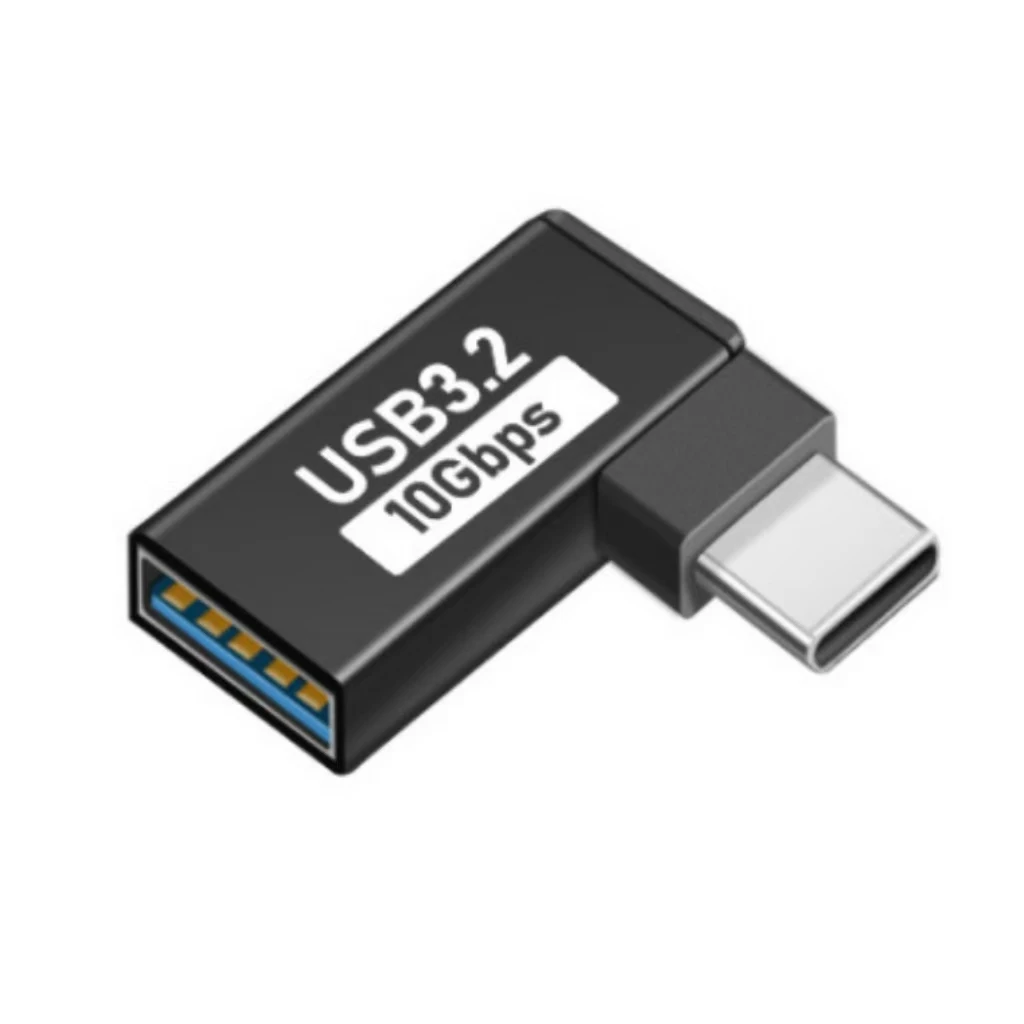 USB  Right-Angle USB-C Male to USB-A Female Adapter Cable Designed for Enhanced Connectivity with Laptops Wall-Mounted Chargers