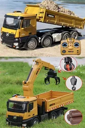 Huina Alloy R/C Dump Truck 1536 Remote Controlled Car Loading Rc Car 1575 Tractor Grapplo Engineering Car Toys Vehicle