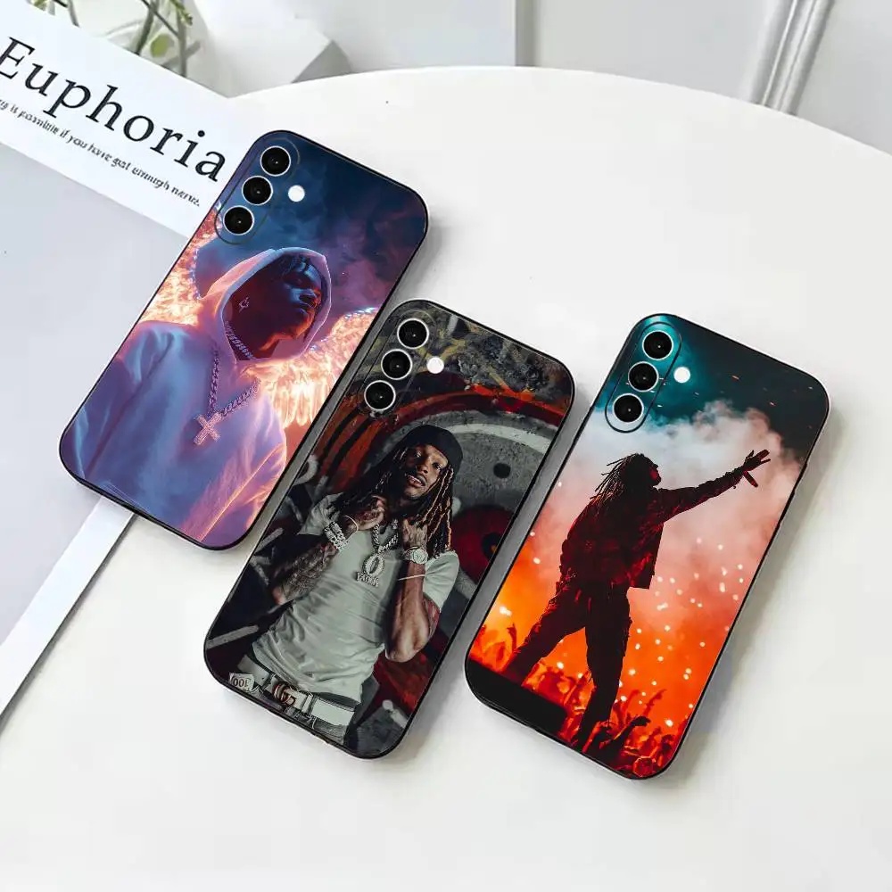King V-Von Raper Singer  Black Soft Silicone Phone Case For Samsung Galaxy A73 72 71 70 53 52 51