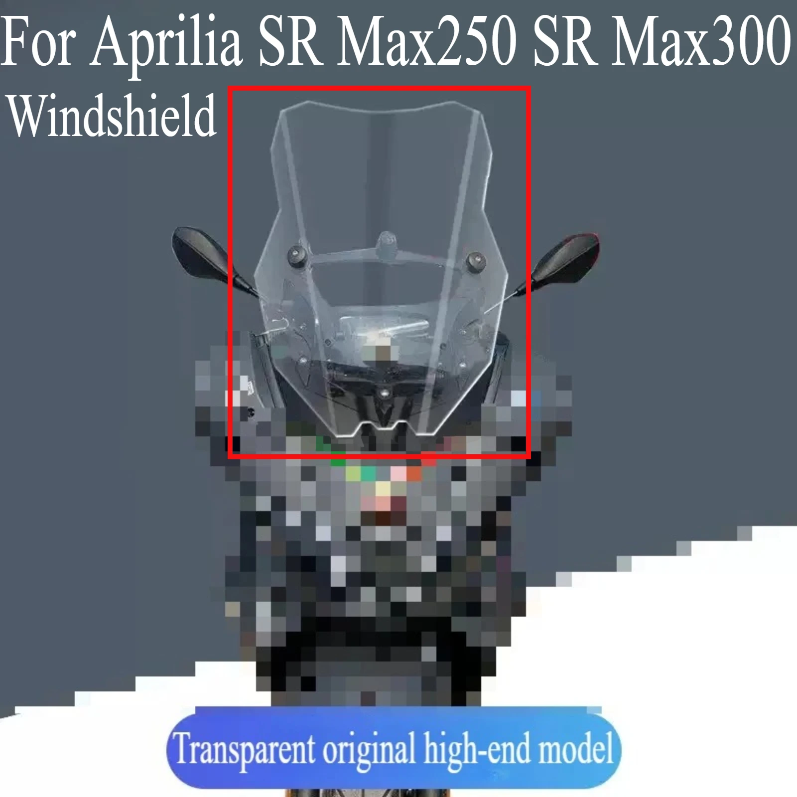 Motorcycle Modified Windshield Wind Deflector Heightened Windshield Front Glass Accessories For Aprilia SR Max250 SR Max300