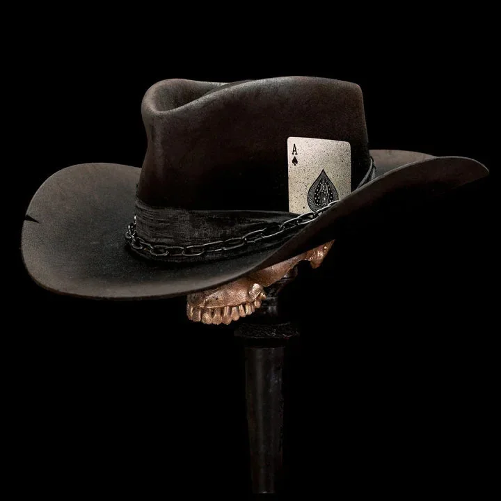 Men's and Women's Fashionable Retro Jazz Top Hats, Sun Protection and Shading Sun Hats, Wool Hats, Aged Denim Hats
