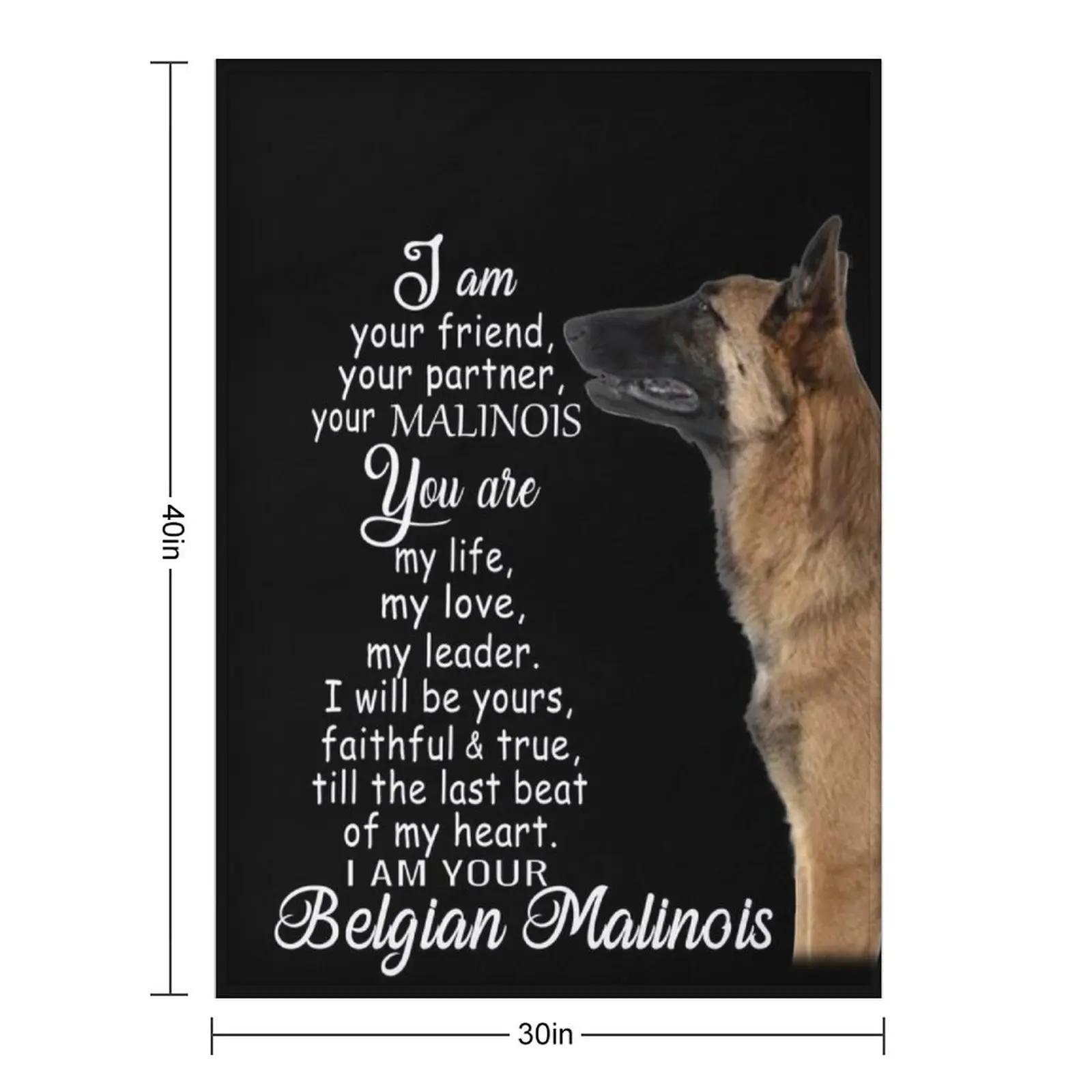 I am your friend your partner Belgian Malinois dog Throw Blanket sofa bed Sofas Designers Tourist Plush Blankets