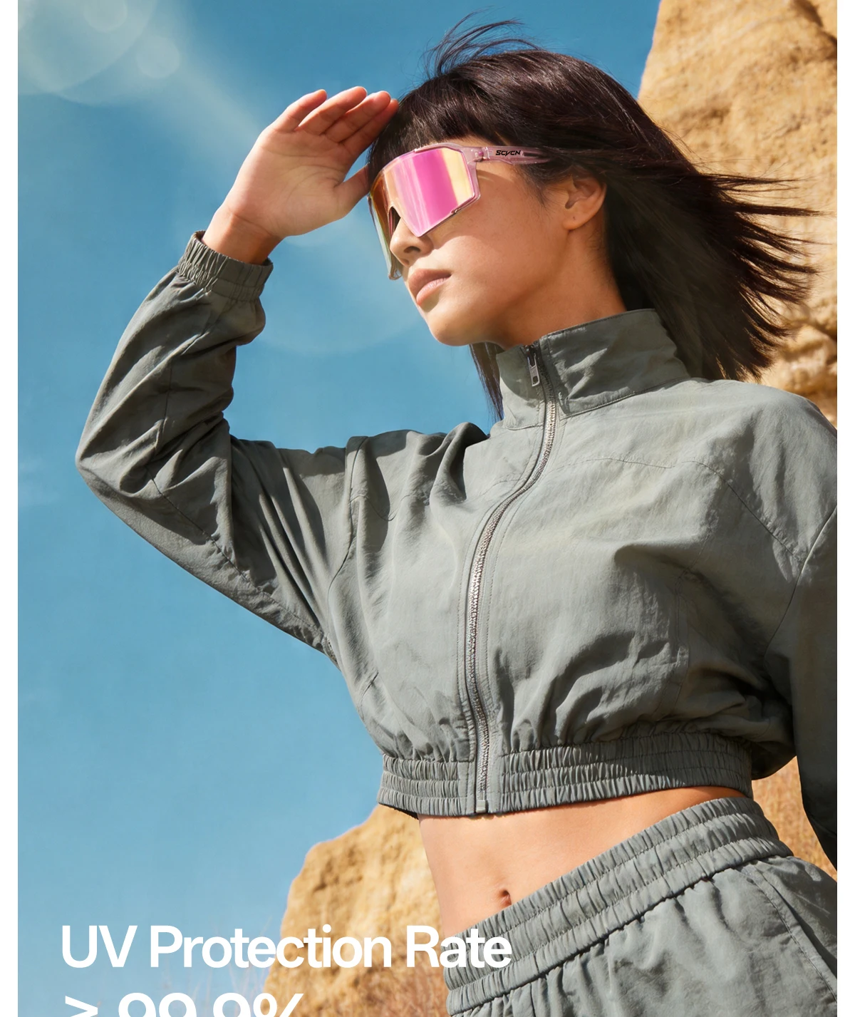 SCVCN Modische Sonnenbrille für Herren, Fahrradbrille, UV400, Damen-Fahrbrille, MTB, Fahrrad, Sportbrille, Laufsonnenbrille, Damen – Detail 12