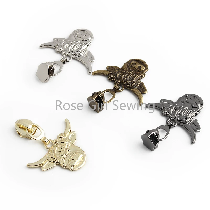10/50/200PCS Brush Antique 5# Nylon Zipper Sliders For DIY Sewing Replacement Clothes Jacket Backpack Zipper Head Accessories