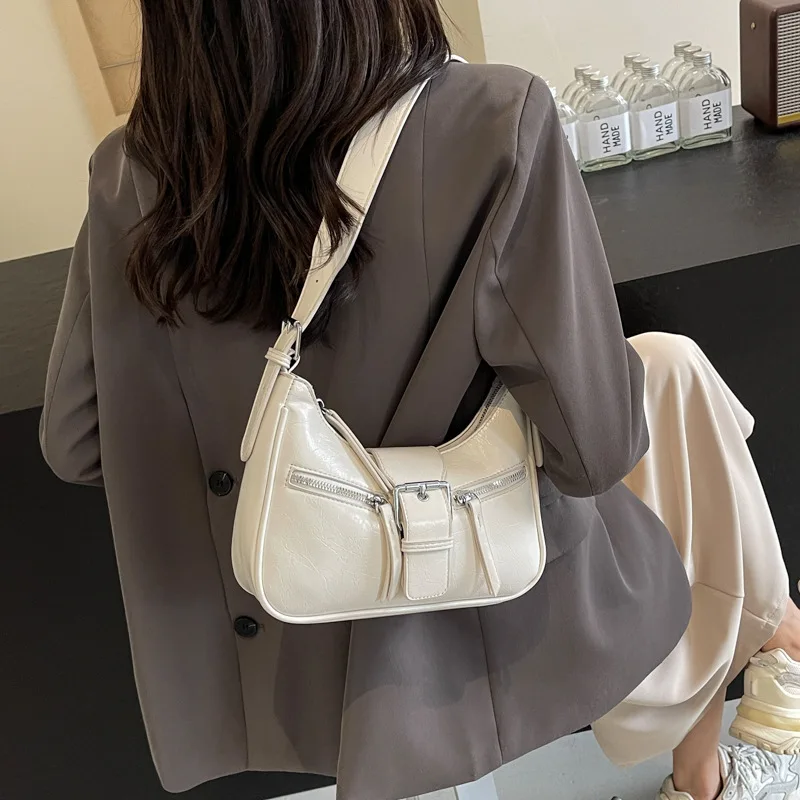 Vintage Hobos Shoulder Crossbody Bags Women Handbags and Purses 2024 New Brand Design Ladies Messenger Bags High Quality