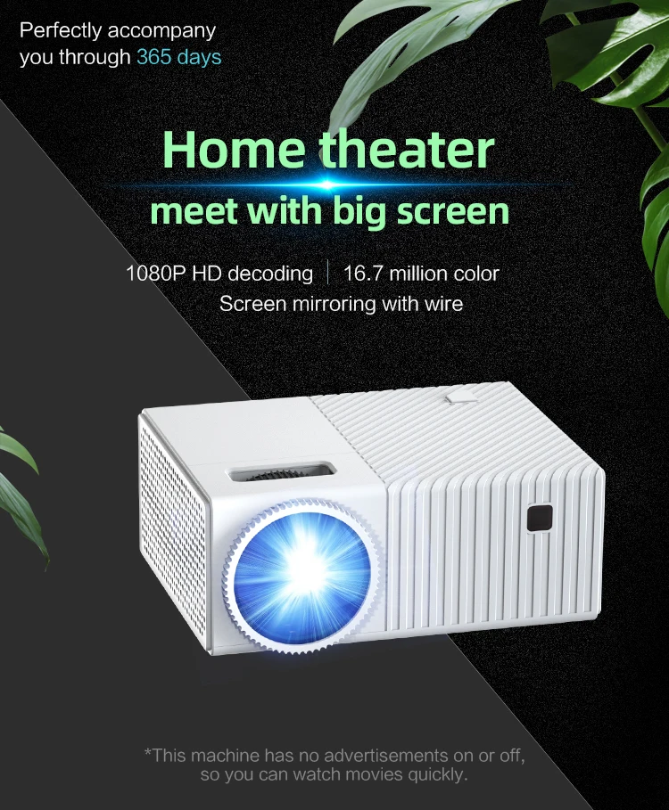 Powerful X35 1080P Mini LCD  Home Theater System Projector With Mobile Phones Type-c Video Beamer Pico Proyector For Smartphone