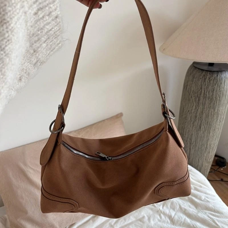 X7XC Retro Crossbody Bag for Women Korean Styles Shoulder Bag PU Leather Armpit Bag Fashion Shopping Bag Top Handle Bag