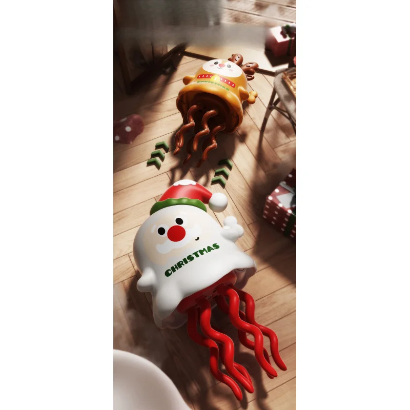 4 قطع من لعبة تململ هدية عيد الميلاد - دمية لطيفة لتخفيف التوتر والرقص سانتا والرنة #2