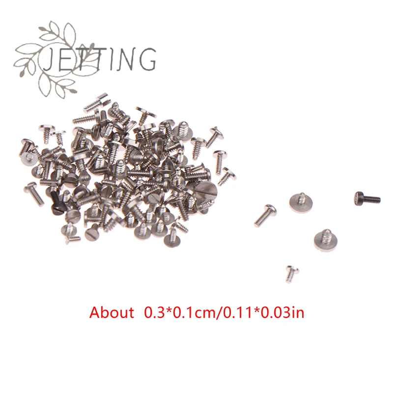 Hot 100Pcs Tiny Precision Mixed Multi-size Watch Screws Movement Repair Tools Part For Watchmaker