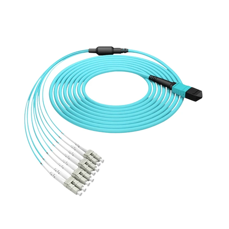 MPO-LC UPC Fiber Cable 8cores OM3 Multimode 3meter Fiber Optical Patch cord for PON Solution