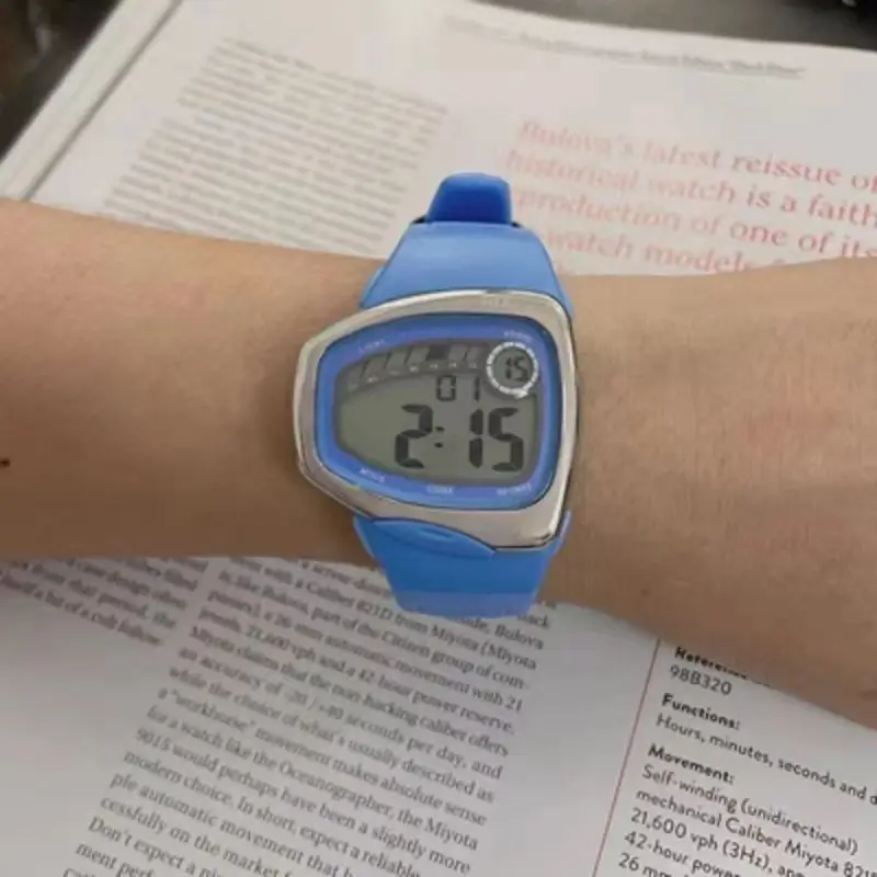 Classic Irregular Student Digital Temperament Electronic Watch Multifunctional Luminous Waterproof Swimming Chronograph Watch