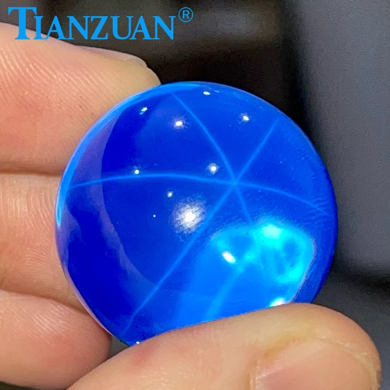 Hot Sale 30mm ball shape Synthetic Blue Star Sapphires Gems Corundum Stone Loose Stone For Jewelry Making