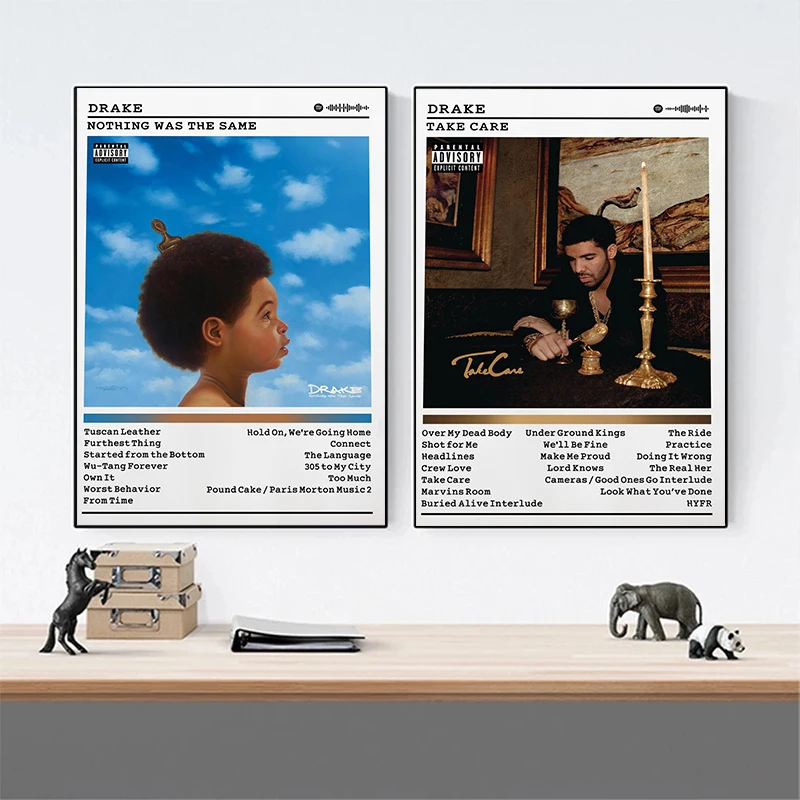 البوب الكلاسيكية مغني الراب دريك الهيب هوب روك ألبوم الموسيقى غطاء الملصقات يطبع حائط لوح رسم الفن صور غرفة المعيشة ديكور المنزل #4