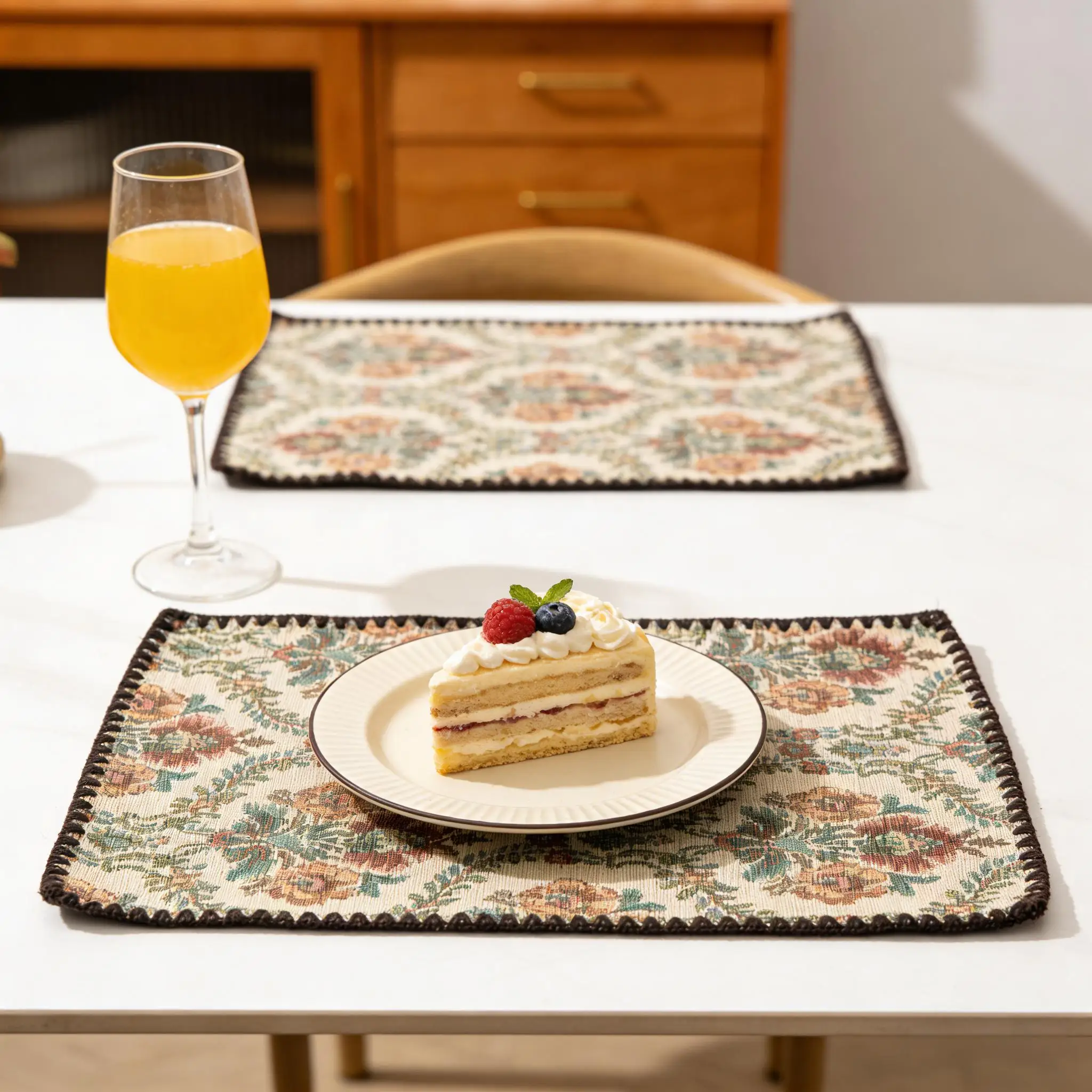Easy Clean Rectangular Place Mats for Dining Table Cotton Linen Placemats for Farmhouse Kitchen TabletopTable mats 12 x 18 Inch
