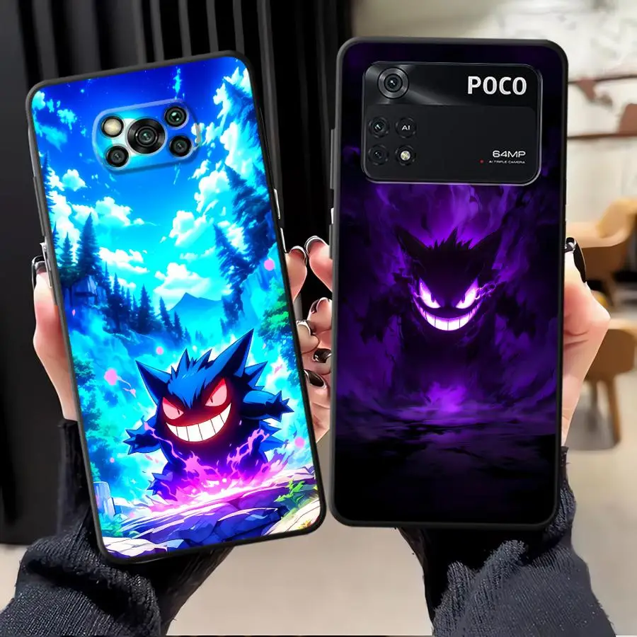 Handyhülle für Xiaomi Poco F8 F5 F3 X4 X3 Pro C85 X7 F7 C71 X3 NFC X8 Pro Max F6Pro F4 Weiche Hülle P-PokemonS Cool G-GengarS