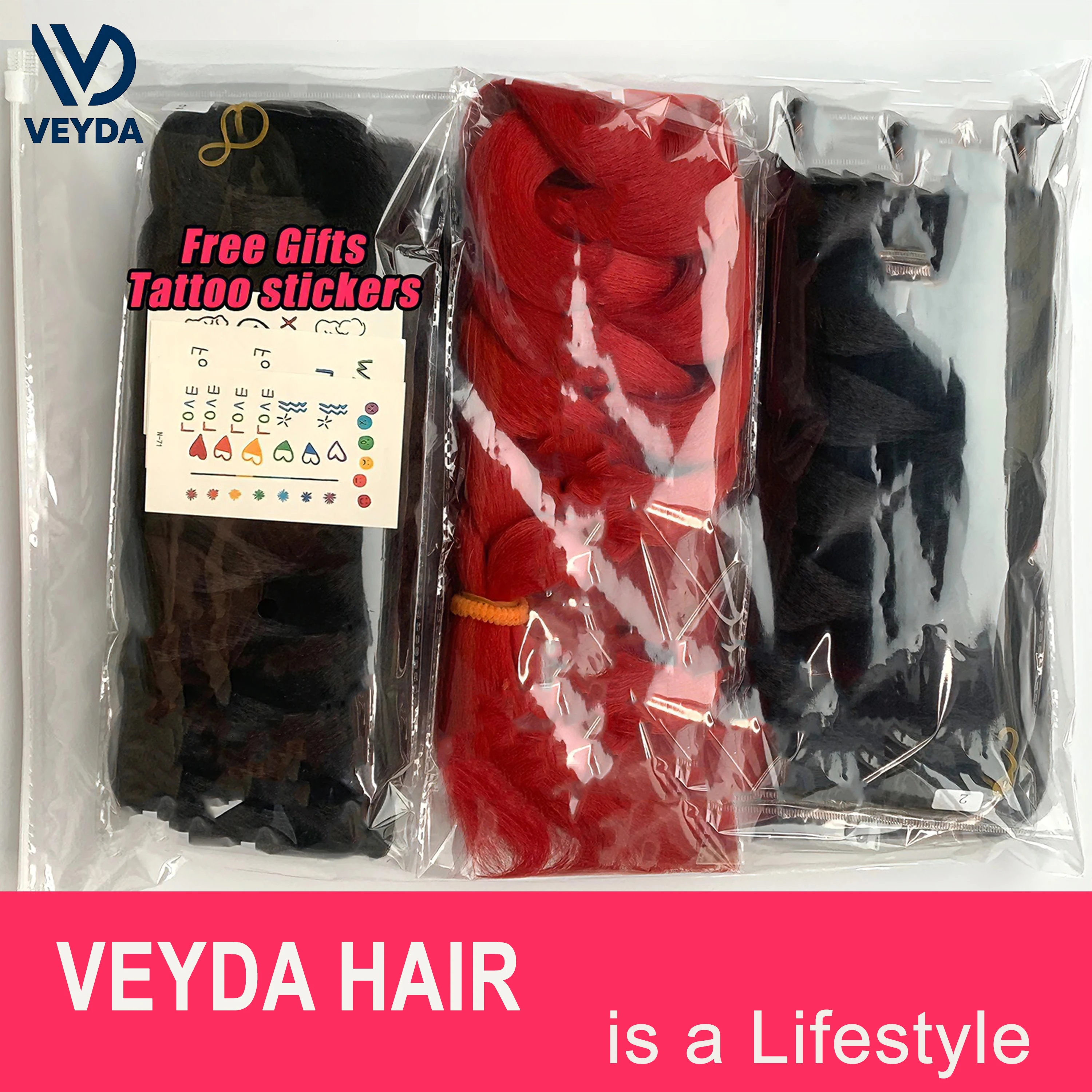 82 Inch 165g Wholesale  Jumbo Braiding Pre Stretched Hair  Box Twist Braids VEYDA Synthetic Hair Extensions for Women