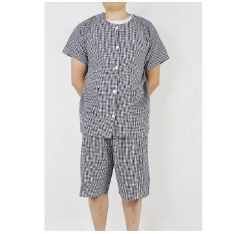 

Fracture Rehabilitation Set Summer Short-Sleeved Shorts Hospital Gown Nursing Care Patients Paralyzed Bedridden Elderly Clothing