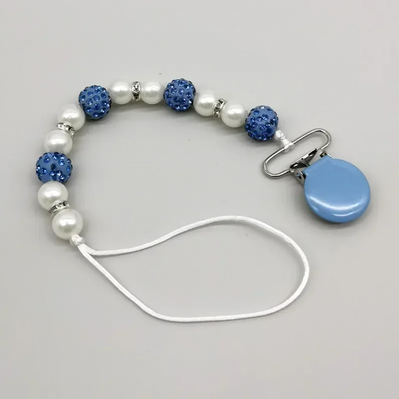 

Baby Pacifier Clip Holder for Girls Glitter Nipple Toys Holder Strap Anti-Lost Safety Clip for Newborn Infant 0-24 Months