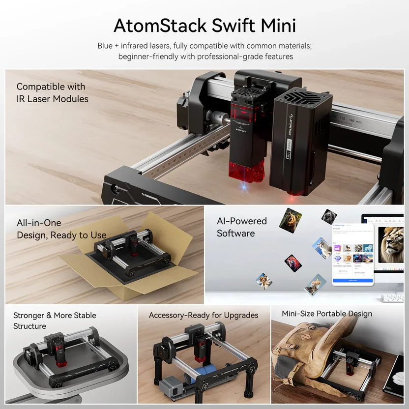 ATOMSTACK Swift Mini Incisore  - 3D Printing Design Software recensione e prezzo