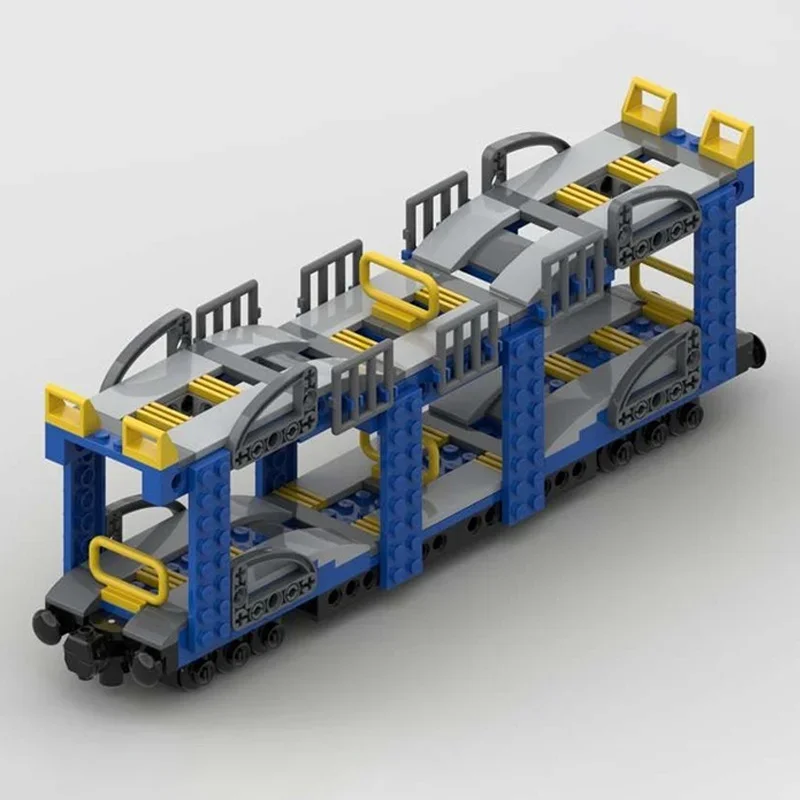368 stücke MOC Eisenbahn Auto Transport Zug Modell Bausteine Bau Weihnachten Geschenke Montieren Spielzeug DIY Kreative Idee Kinder