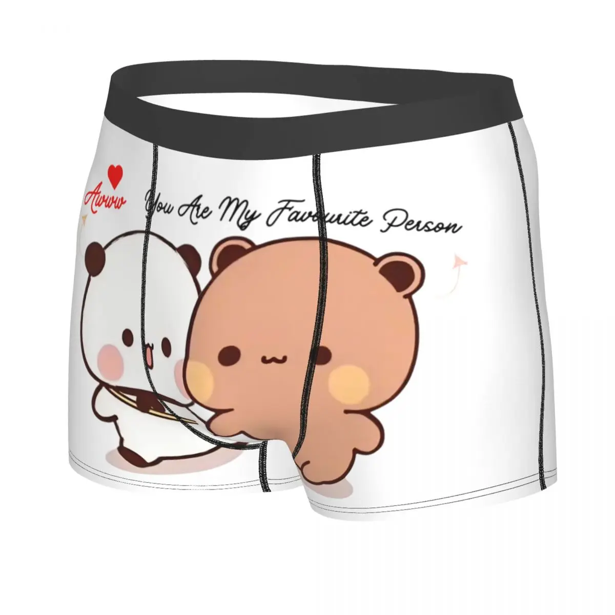 Bubu Dudu Panda And Brownie Bear Couple Underwear Men Sexy Printed Custom Boxer Shorts Panties