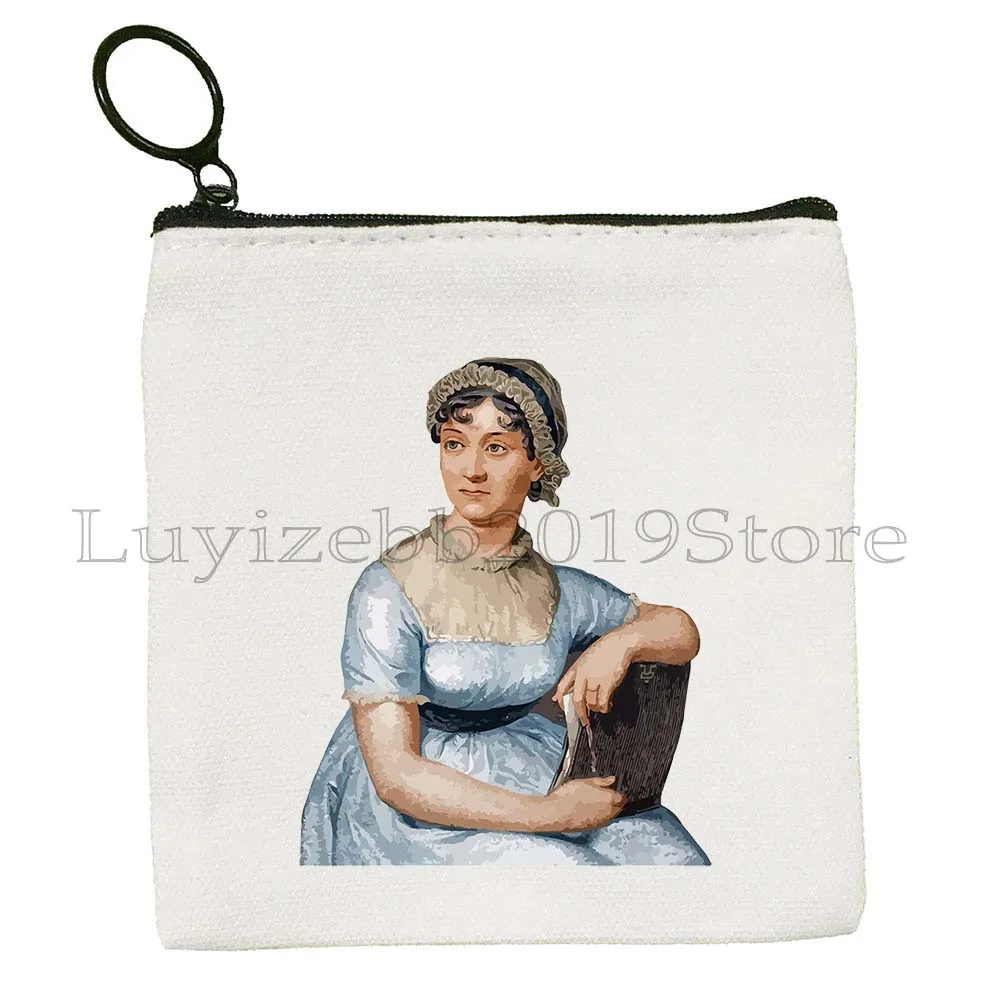 Obstinate Headstrong Girl Jane Austen Quotes Pride and Prejudice Romantische Roman Gift Canvas Portemonnee Sleutelhoes Tas Ritszakje