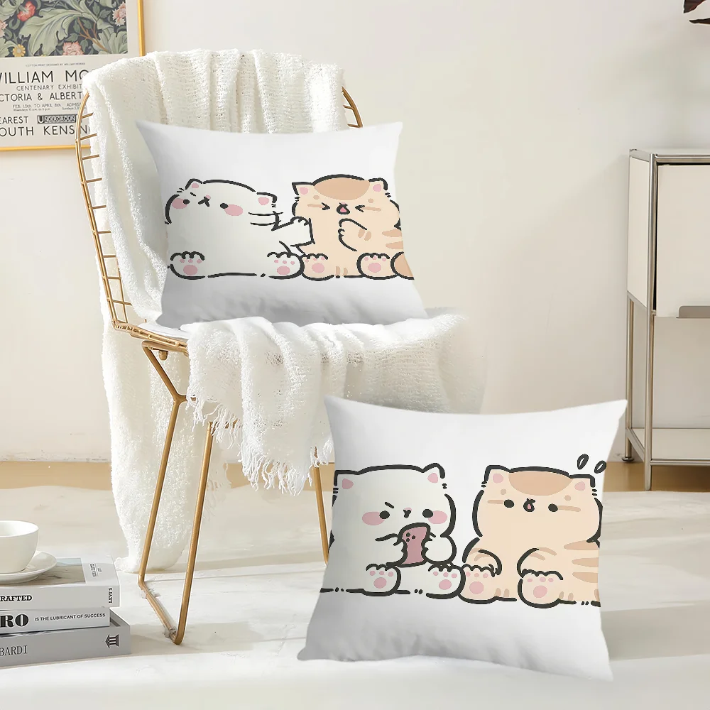 Cute Cartoon F-fluffystar Cats Pillow Case Suitable For Bedrooms Living Rooms Cars Home Decoration