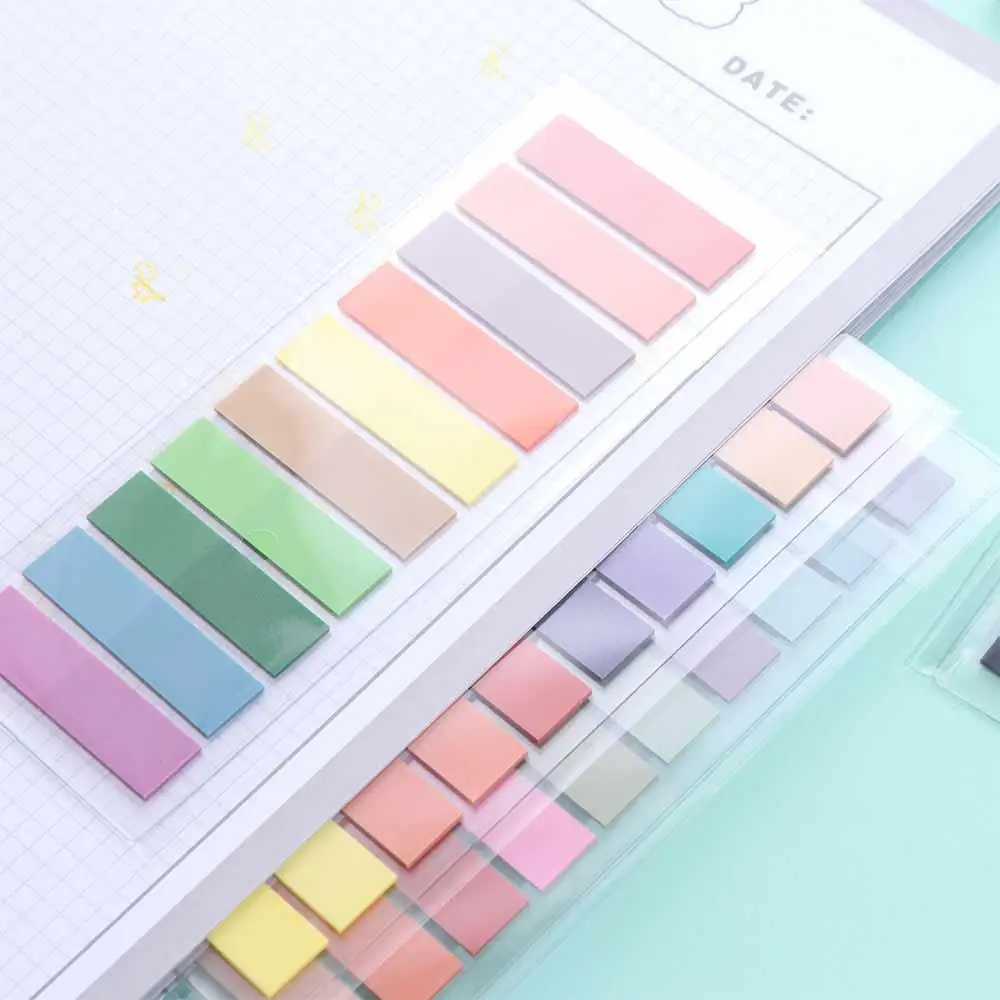 Self Adhesive Index Tabs Set Waterproof Transparent Page Marker Tabs PET Label Annotation Tabs Label Stickers