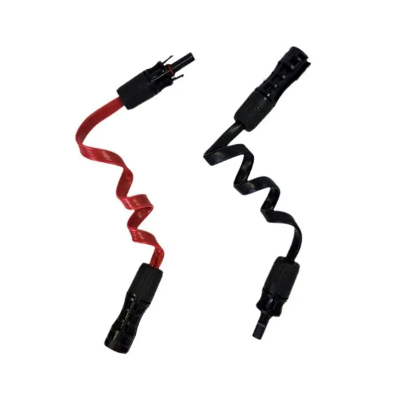 AU61-Photovoltaic Installation Connection Line 1 Pair Solar Panel Flat Extension Cable For Inverter For Connecting Systems