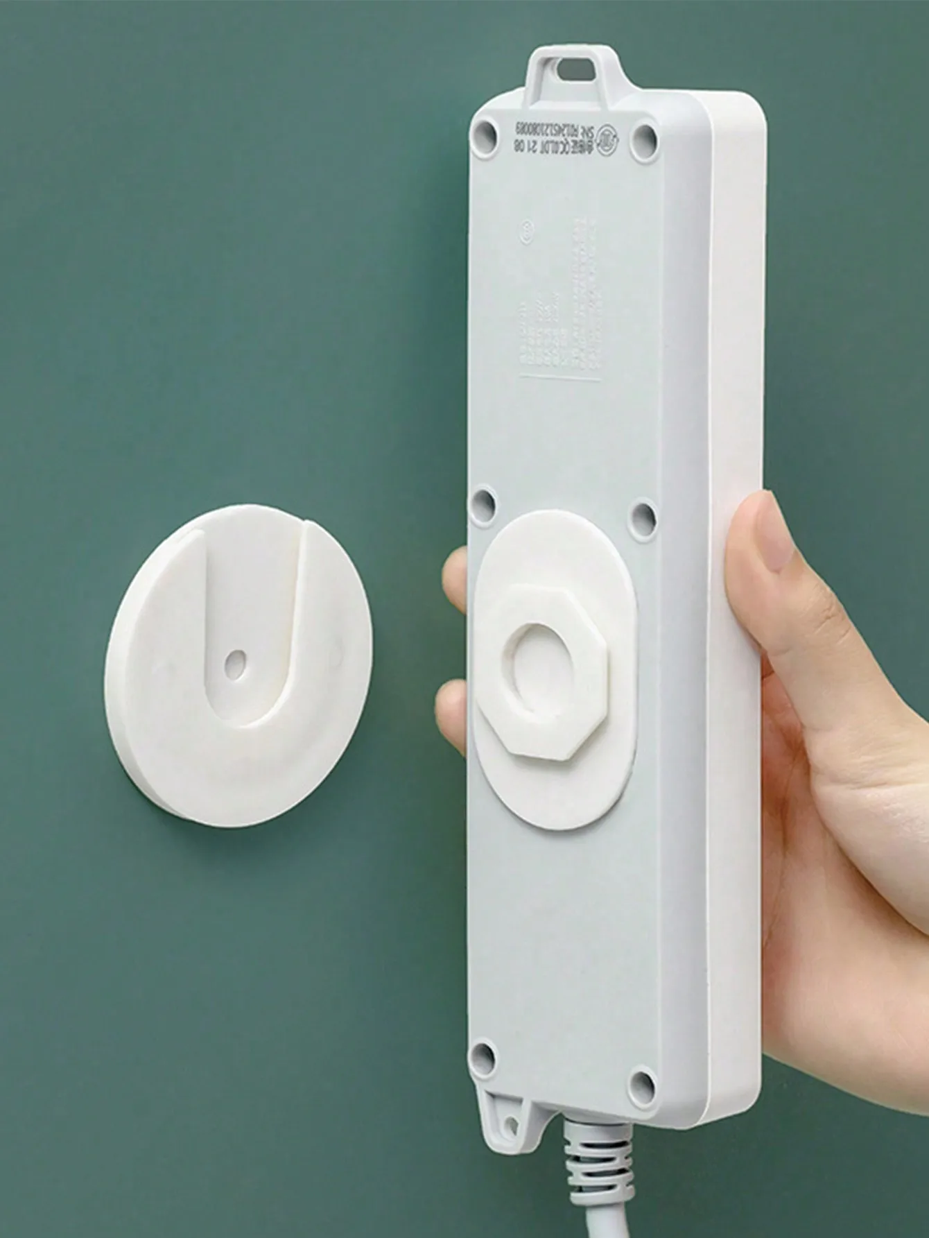 1pc Power Strip Holder, Adhesive Wall Mount Cord Organizer, Outlet Hanger Rack Back To School