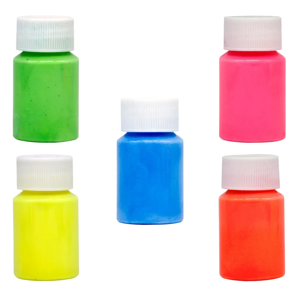 

5Pcs 15G Fluorescent Luminous in The Dark Pigment for DIY Nail Art Resin Craft Painting Body Face Art Festival Party