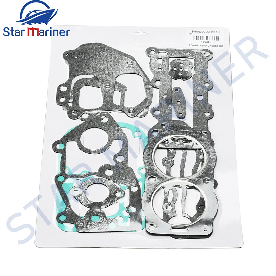 

0436358 Power Head Gasket Set For Johnson Evinrude outboard motor 9.9HP 15HP 93-07 500-119 436358 boat engine parts