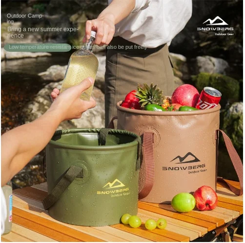 

Travel large capacity PVC bucket camping picnic portable fishing bucket outdoor folding bucket